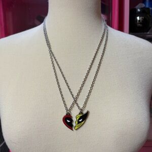 Deadpool & Wolverine Best Friends Friendship Necklace Marvel Superhero